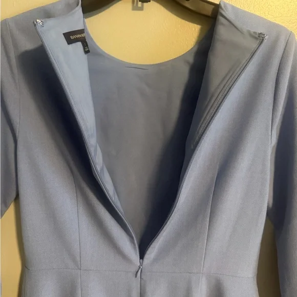 Banana Republic light blue 3/4 sleeve ruffled hem Fitted mini dress size 2 - Picture 9 of 14